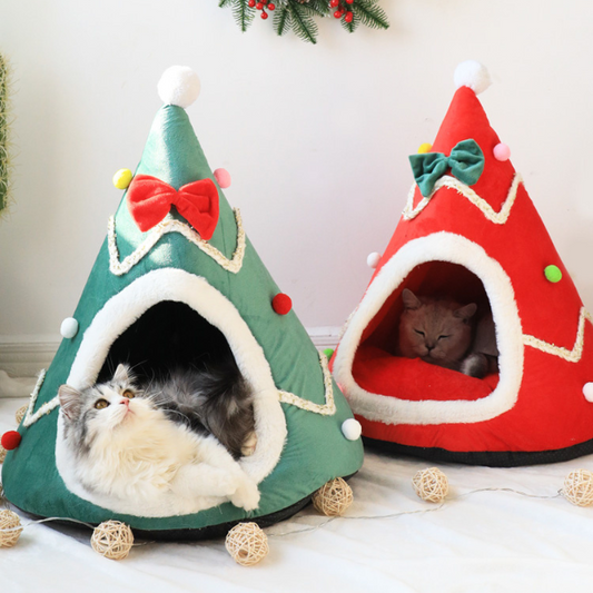Cabane chat sapin de Noel La Patte Velue 1