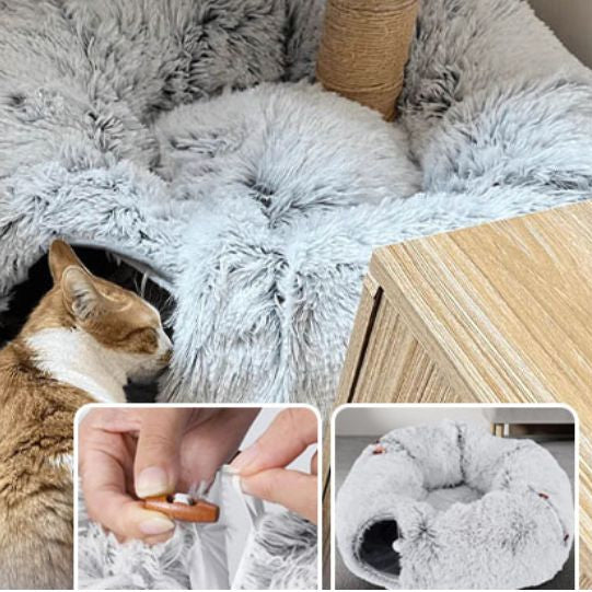 Coussin chat tunnel 2 en 1 La Patte Velue 3