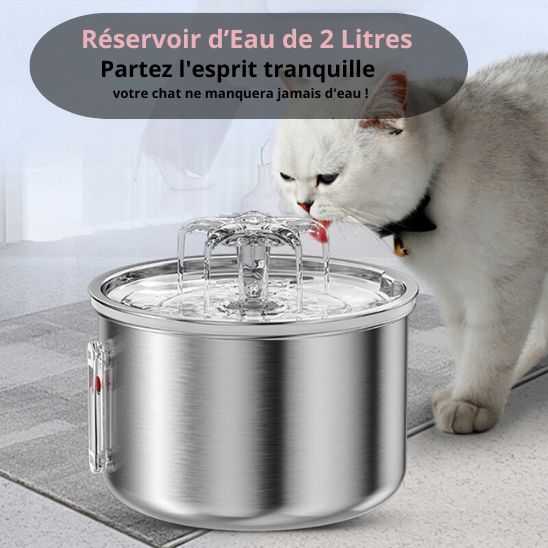 Fontaine à eau chat haut de gamme La Patte Velue 1