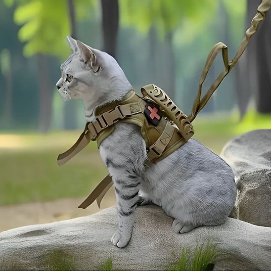 Harnais Chat Militaire La Patte Velue 5
