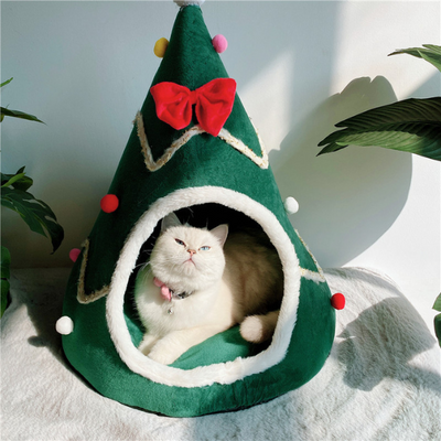 Cabane chat sapin de Noel La Patte Velue