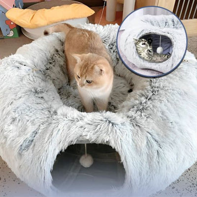 Coussin chat tunnel 2 en 1 La Patte Velue 1