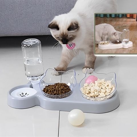 Gamelle chat triple La Patte Velue