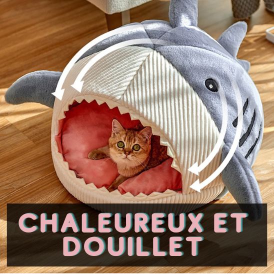 Panier requin pour chat : fun et confort garanti